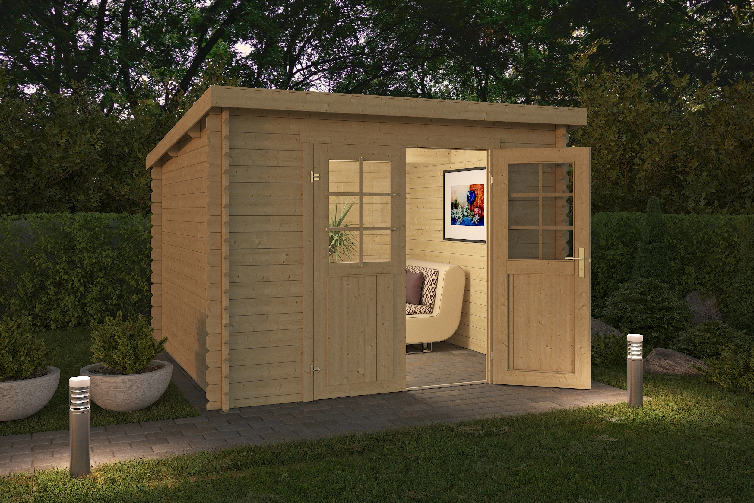 Outdoor Life Blokhut Nadia 275 x 275 cm - Afbeelding 4